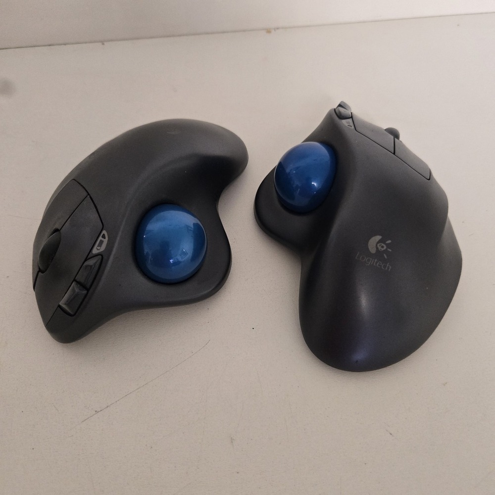 Set Of 2 Logitech M570 Wireless Trackball with USB Receiver NO Dongle Untested